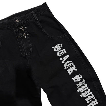 BLACK BARREL DENIM