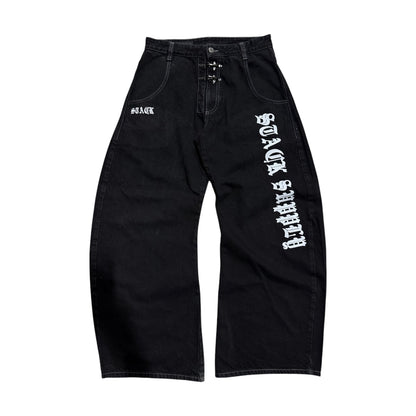 BLACK BARREL DENIM